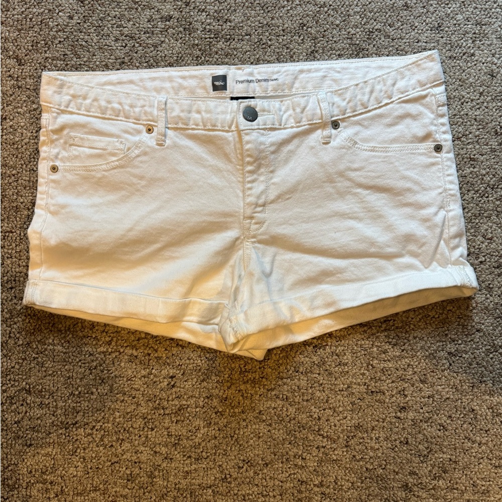 Women's White Denim Shorts